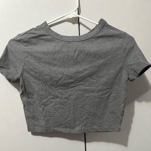 Grey cropped T-shirt from Target
